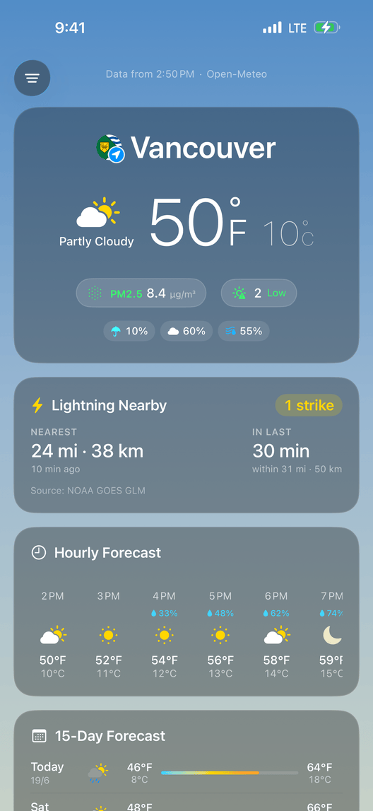 Weather screenshot